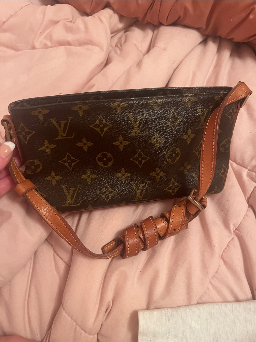 Louis Vuitton Monogram Crossbody Trottier in Brown and Tan